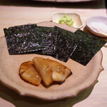 鮨　恵三 - 平貝の海苔巻き