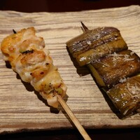 おみ乃 神谷町 - 肩肉と焼き茄子