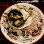 勢麟 - 汁代わりにサザエ！？肝も裏ごししてあるので飲みやすい