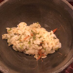 勢麟 - 桜海老の佃煮にこしあぶらを合えて