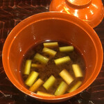 勢麟 - うるいのお味噌汁