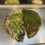 お好み焼き Sakura - ネギ焼きモダン　ハーフアンドハーフ