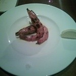 THE FUJIYA GOHONJIN - 大正海老の炭火焼き　レモンとシチリア海塩