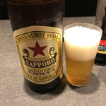 とり澤 - サッポロ赤星（中瓶）