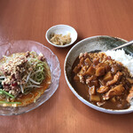 Taiwan Ryourikouraku En - 冷麺セット 980円（坦々冷麺とカレー飯）