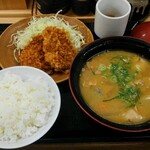 Katsuya - とん汁定食 ¥715 ヒレカツってのがいいですね。