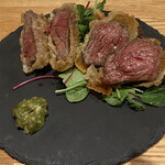 和牛のわさび醤油の天ぷら