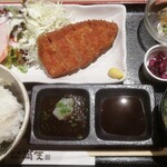 Kaisen Kushiyaki Manten - 奥出雲ポーク ロースカツ定食890円