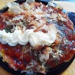 坂本おやき店 - ミックス（チーズ）お好み焼き５００円♪