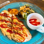 デリコデリミ - スクランブルエッグのクリームチーズオープンサンド¥450