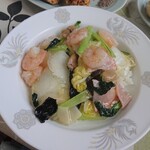 京華苑 - エビ中華丼