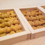 鮨 行天 - 撮影不可だが貸切のため特別に許可いただいた。掲載も承諾スミ。極上のウニ