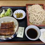 須田うどん - うな丼セット (1,250円)