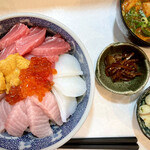 よねさん - 〈2021年08月・再訪・99回目〉鮪・ハマチ・雲丹の海鮮丼