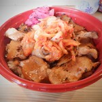 銀シャリ 原始焼き 食堂 ロビン - 豚丼キムチ盛り850円