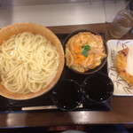 丸亀製麺 - １日限定  親子丼定食〔釜あげ(得)〕650円＋かしわ天  計800円