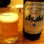 Seimon - 「ビンビール（大瓶）」（650円）をアサヒで