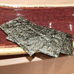 品川 鮨 栞庵 やましろ - ウニの手巻きのり