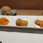 品川 鮨 栞庵 やましろ - 別ﾒﾆｭｰでウニ食べ比べ手巻き