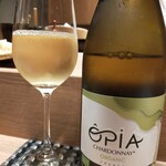 品川 鮨 栞庵 やましろ - オピア シャルドネ・オーガニック・ノンアルコール白ワイン