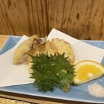 鮨や いしもん - タコの天ぷら