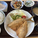 鯖島食堂 - 瀬付きアジのフライ定食