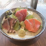 個室居酒屋 座楽 - お刺身三点盛り 1,200円