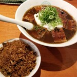 麺屋 六感堂 - 鰻の山椒ブラック＋鰻の炊き込みご飯