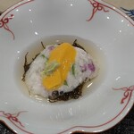 鮨旬美西川 - 石川県岩もずく、山かけ