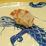 鮨旬美西川 - 天然車海老、レア