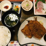 てら田 - イワシフライ定食＝７００円 税込