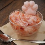 和 - 肉球シャーベット付きかき氷 いちご