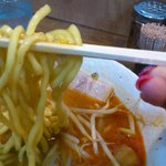 味噌麺処 花道庵 - 辛味噌ラーメン麺アップ