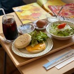 Extra Cafe Koufuku No Shippo - たっぷりﾁｰｽﾞﾚﾀｽﾏﾌｨﾝﾓｰﾆﾝｸﾞｾｯﾄ（ﾄﾞﾘﾝｸ付）☞５５０円