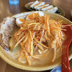 麺場 田所商店  - 料理写真:九州肉ネギらーめん+チャーシュー+煮玉子！