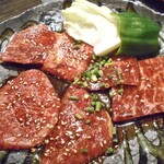 Binchou Yakiniku Tenten - 「亀貝焼肉ランチセット」のメイン