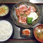 Binchou Yakiniku Tenten - 亀貝焼肉ランチセット（ライス大盛り）