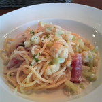 グリーティング - 本日のパスタ。ベーコンとカリフラワーのホワイトソース。