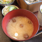 砂場 - セットのお味噌汁