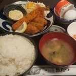 魚たつ - ミックスフライランチ 1000円