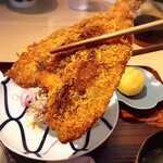 アゲサワ - 大きなアジフライ定食（アジフライ アップ）