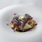 Eel and foie gras risotto
