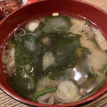 串焼家　まる房ず - 味噌汁