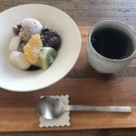 マ～クカフェ - コーヒーゼリーぜんざい・ブレンドコーヒー