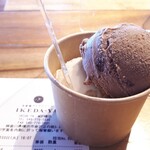 自家製アイスクリーム イケダヤ - 濃厚バナナミルク&ガトーショコラ