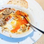 La Brianza - トリュフグラタンピエモンテ風サマートリュフ。たっぷりトリュフありがとうございます☆ 味わい濃い田中農園の健康玉子、混ぜ混ぜ♪ 定番スペシャリテいつも美味しい〜