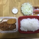 Matsunoya - ロースかつ&ささみかつ定食（ご飯大盛り）、コロッケ