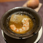 アカ - フカヒレと車海老のアヒージョ