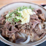 手打ちうどん ひさ枝 - 肉は程好い柔らかさで味は甘めでした。