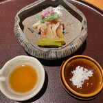 馳走 啐啄一十  - 【写真②】本ミル貝・車海老・ミズ・オクラ